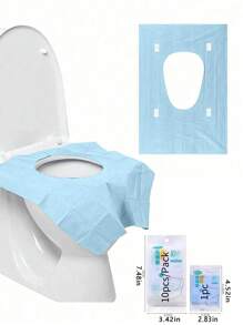50 pièces Housses de siège de toilette jetables, utilisation à l'hôtel et en voyage, imperméables, coussins de siège de toilette à la maison, propres et hygiéniques