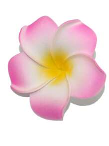 2 pezzi Fermagli per capelli alla moda e carini a forma di Plumeria gialla per donne, adatti per spiaggia, matrimonio, festa, appuntamento e uso quotidiano