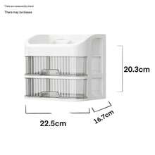 3-5 Tier Two Drawer Organizer, Dressing Table Cosmetic Organizer With Drawers - Spacious Storage Space For Skincare Products, Brushes, Eyeshadows, Lotions, Lipsticks, Nail Polishes - Perfect For Vanities, Bathrooms, Bedrooms And Dressing Tables - Trà sữa màu 3 lớp - Xem 4