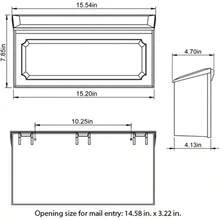 Architectural Mailboxes Windsor ™   Wall-Mounted Mailbox For Outside, Rust-Proof Plastic Small Mail Box, Black - Black - View 5