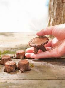 Miniatur-Stumpen-Set aus Kunstharz – rustikales Miniaturgartenmöbel und Baumstumpf-Tischdekor, ideal für Außenpflanzen und Büro-Schreibtischzubehör zu Hause, Walddeko zu Thanksgiving und mehr, Weltraumthema, Feengartenzubehör