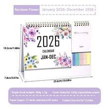 2026桌面装饰计划日历，带标签随时提醒，翻阅小白板总结和规划日常任务和计划，办公室和学校必备物品，返校，学校用品 - 均碼 - 查看 15