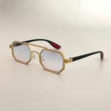 1 Unisex metallische geometrische Rahmen kleine/mittlere Mode Dekorative Lässig Brille