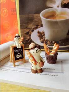 Presente de Natal, Pequeno Presente do Dia dos Namorados, Enfeite de Árvore de Natal com Gato Japonês, Decoração de Cena em Miniatura, Decoração de Casa de Natal de Mesa, Ornamento de Pão Feito à Mão DIY, Decoração de Bolo, Decoração de Café