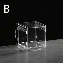 High Transparency Leak-Proof Acrylic Terrarium For Snakes And Lizards - Easy Clean, Breathable Design For Pet Care And Observation, Rectangle Shape