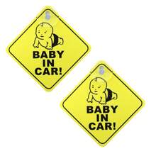 Baby On Board Sticker For Cars, Baby On Board Warning Signs With Suction Cups