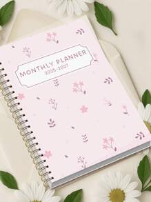 1pc Weekly And Monthly Planner Calendar Notebook, A5(5.7" X 8") 2025-2027 Monthly Planner Academic Year Notebook With Notes, Office & School Supplies, Perfect Gifts,School Supplies,Back To School