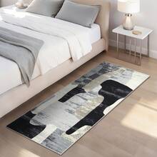 Modern Abstract Runner Rug Indoor Non-Slip Decorative Carpet Foldable Thin Carpet For Bedroom Living Room Office Laundry Hallway - 灰色 - 查看 4