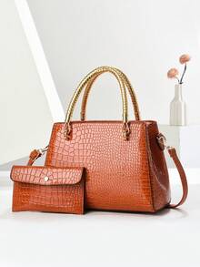 Elegant Plaid Hand Bag Set, Exquisite And Practical - Multicolor - View 14