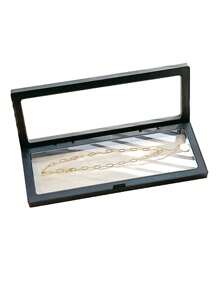 Acrylic 3D Floating Display Storage Box - Acrylic Jewelry Storage Box With Elastic Film, For Necklaces, Bracelets, Rings, Coins, Earrings And Pins Transparent Hanging Organizer - Retail And Personal Use Gift Box, Jewelry Gift Box, Transparent Design, Secure Closure For Women Storage Organizer Travel Essentials Gift Back To School