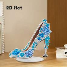 1/2 件奢华钻石画高跟鞋，不对称水晶卧室/客厅家居装饰，适合女性、女友、生日等场合，适合初学者