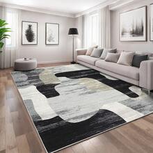 Modern Abstract Runner Rug Indoor Non-Slip Decorative Carpet Foldable Thin Carpet For Bedroom Living Room Office Laundry Hallway - 灰色 - 查看 2