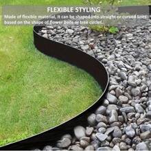 1 Packung 10m lang x 5cm breit Garteneinfassungs-Set mit 30 Stück Nägeln, modisches Outdoor-Design, L-förmiges Zurückhalteband, Rasenisolierband, verstärkt, für Rasen, Landschaftsgestaltung, Blumenbeete, Isolationsbänder, dekorative Einfassung