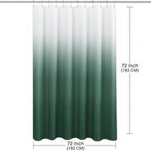 Black And White Shower Curtain, Black Ombre Geometric Men Bath Curtains For Bathroom, Masculine Shower Curtain, Durable And Machine Washable, 72 X 72 Inches, Black White And Gray - 綠色 - 查看 6