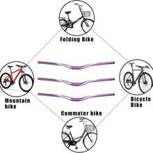 VXM 1 Set MTB Handlebar Components, Aluminum Alloy 78cm Ape Hanger, Super Light Hollow 3.5cm Colorful Stem, Single-Sided Lock-On Grips, Bicycle/Road Bike Outdoor Riding Handlebar Accessories - Multicolor - View 2