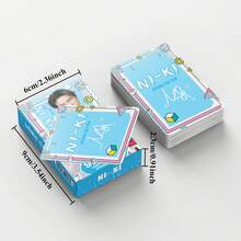 92 位韩国流行音乐明星组合 E N 的个性化贴纸和照片卡（60 张照片卡、32 张贴纸），可用作书签、日记装饰，非常适合情人节和圣诞节礼物 - 彩色 - 查看 3