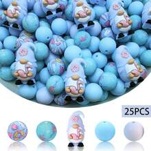 4/25/49/66/Pcs 3D Dwarf Series Silicone Beads Set - Various Colors And Patterns | Cute Designs | Smooth Finished Beads - Ideal For DIY Keychains, Necklaces, Bracelets, Decorative Pens, Jewelry And Pendants Handcrafts - Creative Holiday Decorations Jewelry Making Supplies - Beads & Bead Assortments - 3D Dwarf Series - View 19