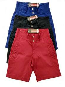 Women's Bermuda Shorts In Bengaline With Lots Of Elastane Fits Really Well - Gỗ đỏ - Xem 3