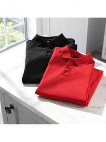 BLACK AND ROYAL Combo KIT 2 Men's Premium Slim Technological Polo Shirt - ĐEN ĐỎ - Xem 10