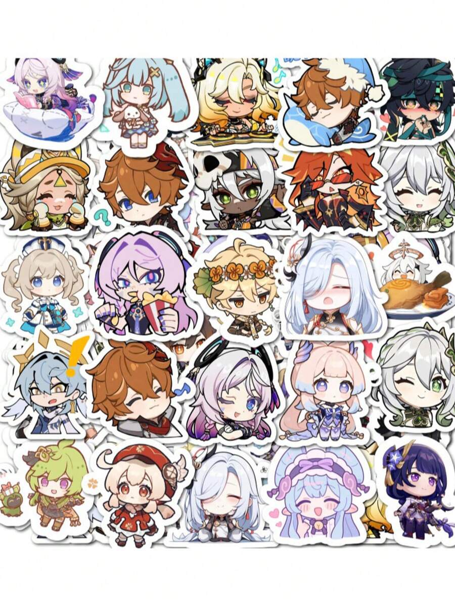 100pcs Cartoon Waterproof Phone Stickers, Fridge Magnets, Luggage Stickers