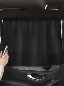 1/2 件黑色遮光窗帘，适用于婴幼儿座椅，汽车吸盘式侧窗遮阳隐私窗帘