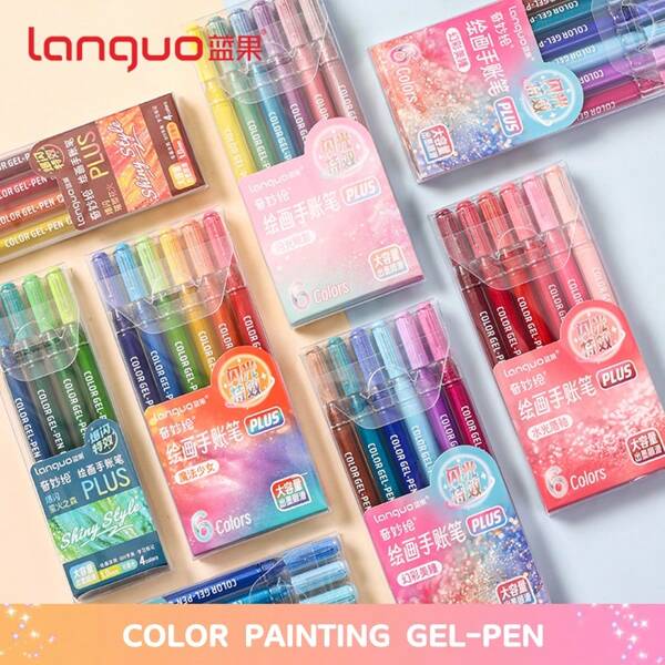4 pezzi/6 pezzi Penna per taccuino da disegno, penna effetto pop-up, punta da 1,0 mm, adatta per disegno, fai da te, artigianato, pittura, realizzazione di biglietti e colorazione, forniture scolastiche, ritorno a scuola