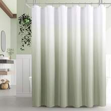 Black And White Shower Curtain, Black Ombre Geometric Men Bath Curtains For Bathroom, Masculine Shower Curtain, Durable And Machine Washable, 72 X 72 Inches, Black White And Gray - 鼠尾草綠漸變 - 查看 2