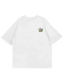 Men Tropical & Flamingo Print Tee - White - View 3