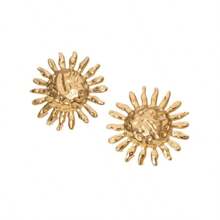 1 Pair Fashionable, Elegant & Unique Sunflower Design Stud Earrings