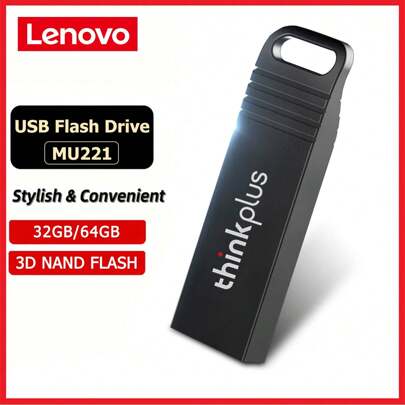 Lenovo Lenovo Thinkplus 32GB 64GB U-Disk Flash Drive USB Flash Drive USB 2.0 Memory Stick USB Drive Metal Portable USB Flash Drive, Suitable For Laptops, Desktop Computers, Stereos, TVs, Etc.