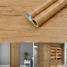 1 Rolle Holzmaserung selbstklebende Tapete, für Möbel wie Schränke, Esszimmertische, Kleiderschrank Renovierung, wasserfest, feuchtigkeitsbeständig, abriebfest und hitzebeständig, abnehmbar mit Klebstoff auf der Rückseite, Tapetenrolle, Wandaufkleber, Raumdekoration, Wanddekoration, Wandsticker