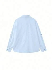 法式白色长袖轻薄防晒上衣，优雅夏季新款时尚上衣