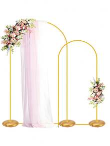 2 件金色 BUQ 充气拱门支架底座、U 型金色水袋、可重复使用的 U 型气球框架支撑、重型水袋、金属拱门框架底座，适用于婚礼、生日、性别揭晓和节日庆祝活动，适合 14 岁以上人士、圣诞节、万圣节、新年用品 - 金色 - 查看 8