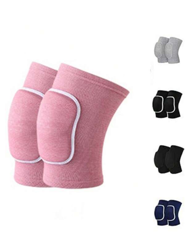 1 Par de coderas para baile cuadrado, profesionales, anti-colisión, con amortiguación de impactos gruesa, antideslizante de silicona, soportes para rodilla deportivos, mangas para rodilla con soporte para lesiones para voleibol y ejercicios