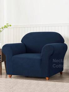 Funda de sofá de tela jacquard a cuadros, lavable a máquina, con buena elasticidad, fácil de instalar, suave al tacto y resistente a la suciedad. Adecuada para salas de estar, dormitorios, oficinas y otros espacios, especialmente ideal para lugares con mascotas como gatos y perros. Disponible en varios tamaños. - Azul Marino - Ver 7