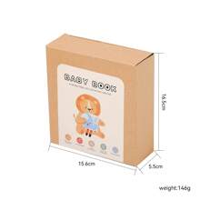 Libro de tela de elefante bebé, muñeco de tacto de educación temprana, libro de reconocimiento de animales volteable, muñeco de peluche adorable, ayuda al bebé a reconocer el mundo, regalo para recién nacidos