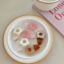 2pcs Women Flower Decor Sweet Style Hair Clip Cute Summer AutumnClaw Clips Hair Claws Hair Barrettes