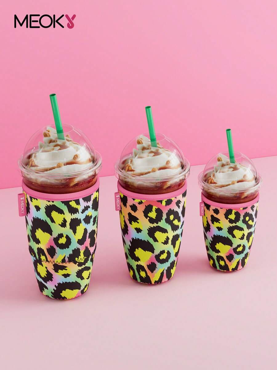 3 Packs Reusable Sleeves For Iced Coffee & Soda Cup, Insulated Neoprene Sleeves For Iced & Hot Drinks - Color - View 1