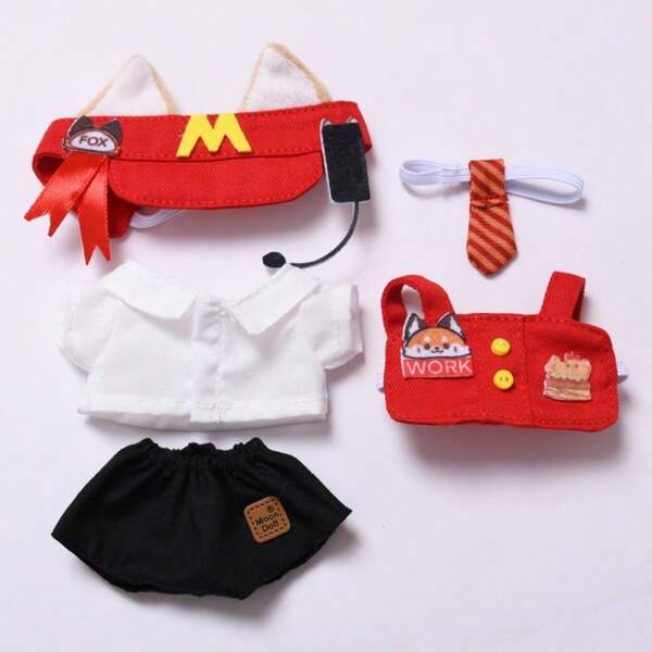 [Somente traje] Caixa surpresa de primeira e segunda geração, trajes com pingente de 17 cm, tamanho M, conjunto de uniforme de garçom para