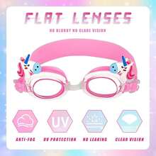 1pc Kids Cute Crab Swimming Goggles, Unicorn, Frog Design Waterproof Swim Goggles, Eye Protection