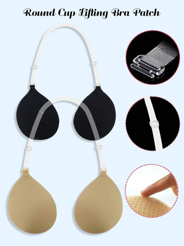 1 stuk zelfklevende strapless siliconen bh voor dames, onzichtbare push-up zelfklevende bh, decolletéverbeterende rugloze bh met verlengbandjes, veelzijdig ondergoed voor rugloze jurken, jurken, badpakken en cosplay