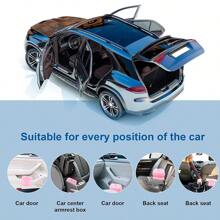 Car Trash Can With Lid , Leak-Proof, 1pc Trash Can + 1 Rolls Of Garbage Bags, Car Storage Box, Car Organizer, Car Side Door Hanging Storage Box, Mini Creative Car Trash Can, Portable Hanging Trash Can For Vehicle Organization, Suitable For A Wide Range Of Vehicle Models, Car Interior Accessories