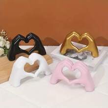 1pc Love Hand Gesture Decoration, Heart Finger Sculpture Modern Art Figurine Personalized Hand Decor, Creative Wedding Table Centerpiece, Valentine Or New Year Gift
