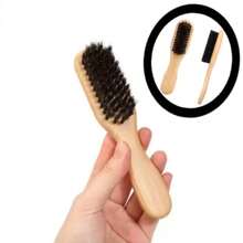 1 Stück Bartbürste aus Holz, Borsten Haarkamm, antistatische Haarbürste für Frauen, Haarstyling-Werkzeug