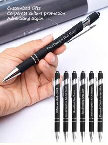 1/3/6/12/24pcs Customized Copywriting Inspirational Pen Ballpoint Pen Teacher Colleagues School Office Supplies Black Ink Inspirational Graduation Gift Father's Day, Easter, Graduation Season, Wedding,Back To School,School Supplies