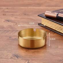 Stainless Steel Round Ashtray - 3.15/3.93/4.72 Inch Round (Silver/Gold), Portable - Suitable For Home, Hotel, Restaurant, Indoor, Outdoor