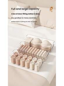 抽屉整理器、衣物整理器、自由组合内衣抽屉整理器、衣柜搁架袜子整理器、内衣、领带、腰带整理器、衣柜胸罩整理器女士收纳整理器旅行必需品礼物返校 - 無色 - 查看 7