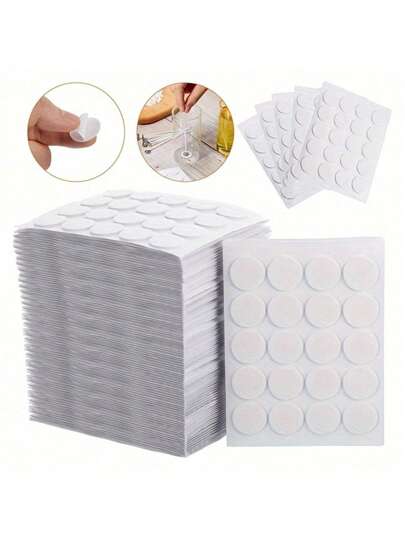 100-500 piezas Pegatinas de mecha de vela Cinta adhesiva resistente al calor de doble cara de espuma 2cm para base fija de soporte de vela Suministros para hacer velas