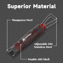 ATTACK SHARK*MAMBASNAKE 2-In-1 Keycap Switch Puller Tool For Hot Swappable Mechanical Keyboard, 304 Stainless Steel MX Keys Remover Kit For DIY Custom Gaming Keyboard