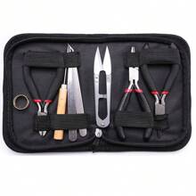 1set Black Deluxe Jewelry Making Starter Kit,Comprehensive Earrings, Necklace Findings, DIY Beads, Plier Tools Set For Jewelry Repair, Crafting, And Designing - Suitable For Adults, Beginners